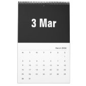 Calendrier Mois en blanc ~ 2025 (Mar 2026)