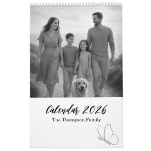 Calendrier Moments de famille gris et blanc minimal 14-Photo