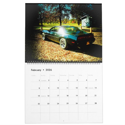 Calendrier Mon 85 Pontiac Firebird (Feb 2026)