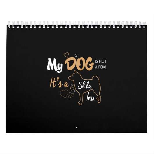 Calendrier mon chien n'est pas un renard c'est un shiba inu (Protection)