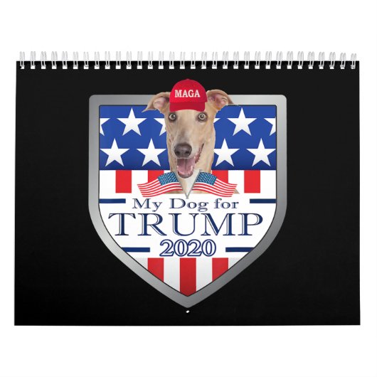 Calendrier Mon chien Trump 2020 Greyhound portant des lunette (Protection)
