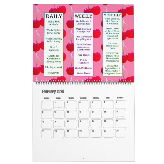 Calendrier Mon Premier Appartement Ménage (Feb 2026)