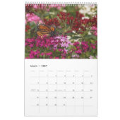 Calendrier Monarch Butterflies sur une page (Mar 2027)