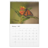 Calendrier Monarch Butterflies sur une page (Feb 2027)