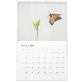 Calendrier Monarch Butterflies sur une page (Jan 2027)