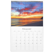 Calendrier monde au coucher du soleil (Feb 2027)