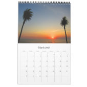 Calendrier monde au coucher du soleil (Mar 2027)