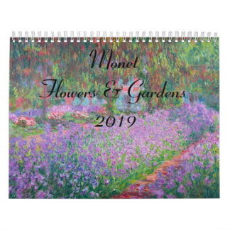 Calendrier Monet Flower and Gardens 2019