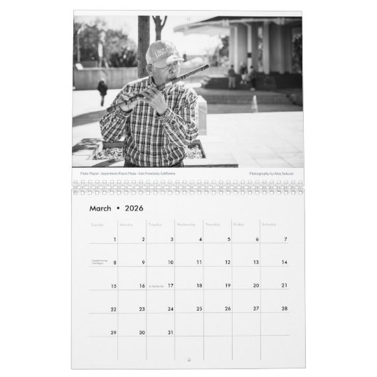 Calendrier monochrome 2023 d'Amy (Mar 2026)