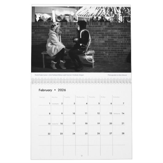 Calendrier monochrome 2023 d'Amy (Feb 2026)