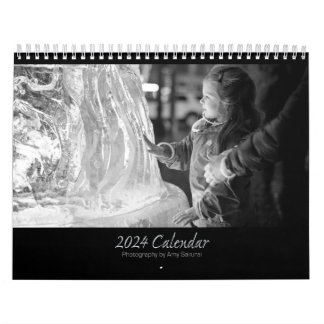 Calendrier monochrome 2024 d'Amy