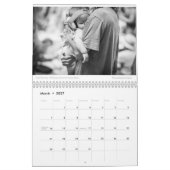 Calendrier monochrome d'Amy 2020 (Mar 2027)