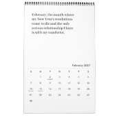 Calendrier monochrome Sarcastique (Feb 2027)
