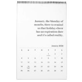 Calendrier monochrome Sarcastique (Jan 2026)