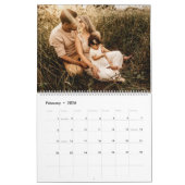 Calendrier Monogramme moderne votre famille 26 photo collage  (Feb 2026)