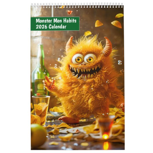 Calendrier Monster Men Habits – 2026 Calendar (Protection)