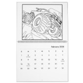 Calendrier Monster Truck Coloring Calendar (Feb 2026)