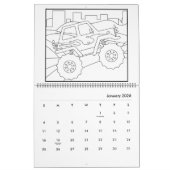 Calendrier Monster Truck Coloring Calendar (Jan 2026)
