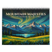Calendrier Montagne Majesties Vibrant American West Paysage (Protection)