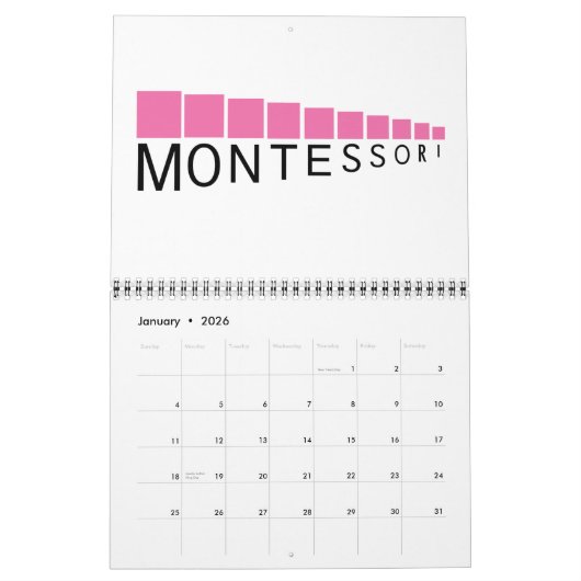 Calendrier Montessori et imprimés d'art (Jan 2026)