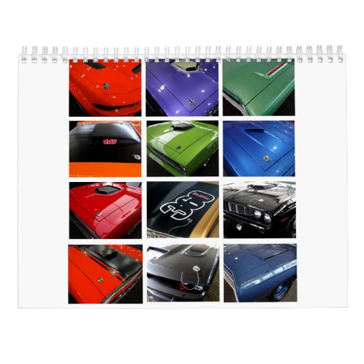 Calendrier Mopar Hoods (Dos)