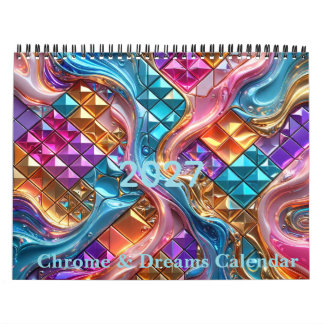 Calendrier Mosaïque 3D Abstraite Luxe 2027