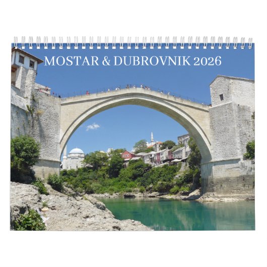 Calendrier Mostar et Dubrovnik 2026 (Protection)