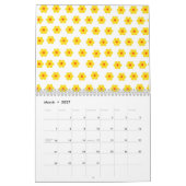 Calendrier Motif botanique fleuri jaune (Mar 2027)