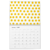 Calendrier Motif botanique fleuri jaune (Jan 2027)