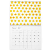 Calendrier Motif botanique fleuri jaune (Feb 2027)