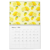 Calendrier Motif citron jaune (Feb 2026)