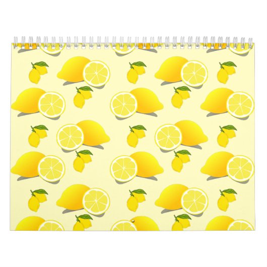 Calendrier Motif citron jaune (Protection)