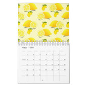 Calendrier Motif citron jaune (Mar 2026)