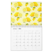 Calendrier Motif citron jaune (Jan 2026)