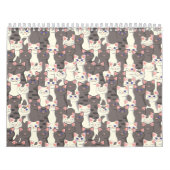 Calendrier Motif de chats blancs et gris (Protection)