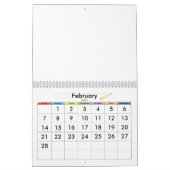 Calendrier motif de feuille (Feb 2027)