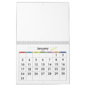 Calendrier motif de feuille (Jan 2027)