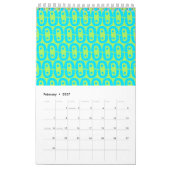 Calendrier Motif de métaball bleu (Feb 2027)