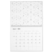 Calendrier Motif décoratif blanc et gris (Mar 2026)