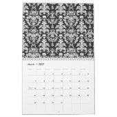 Calendrier Motif décoratif noir et blanc Damas (Mar 2027)
