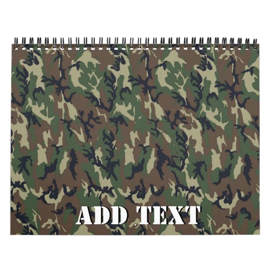 Calendrier Motif du camouflage vert militaire (Protection)