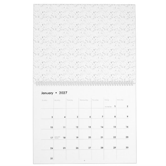 Calendrier motif extensible Abstrait de petit, dispersé, da (Jan 2027)