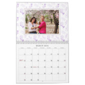 Calendrier Motif floral Mois sur mesure Pastel (Mar 2026)