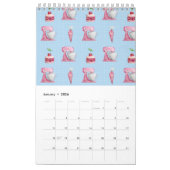 Calendrier Motif floral vert sans joint (Jan 2026)