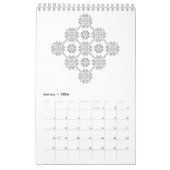 Calendrier Motif folklorique de Lettonie balte (Jan 2026)