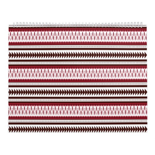 Calendrier motif rayé rouge et blanc (Protection)
