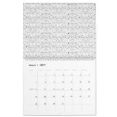 Calendrier Motif texturé bleu clair avec petit, répétitif (Mar 2027)