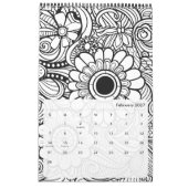 Calendrier Motifs Abstraits Modernes de Coloriage (Feb 2027)
