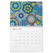 Calendrier Motifs colorés et dessins originaux (Feb 2027)