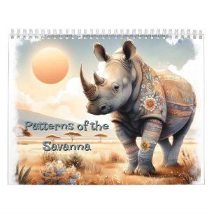 Calendrier Motifs des Prairies de la Savanna